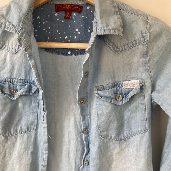 Free People 7 for all mankind chambray shirt - Picture 4 of 4